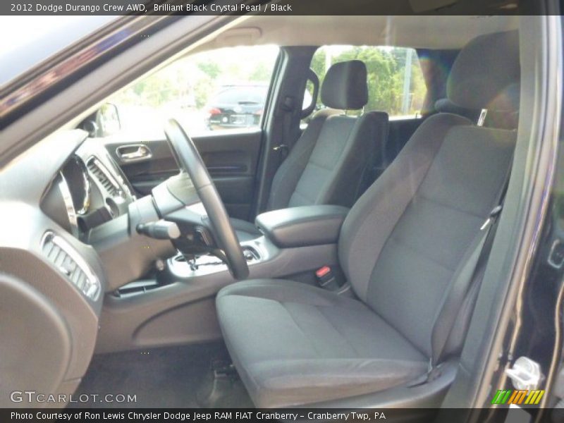 Brilliant Black Crystal Pearl / Black 2012 Dodge Durango Crew AWD