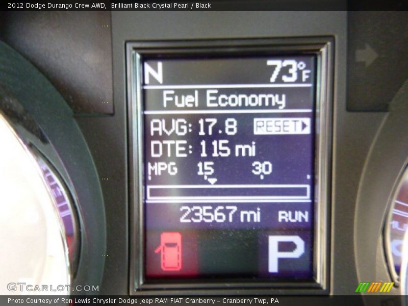 Brilliant Black Crystal Pearl / Black 2012 Dodge Durango Crew AWD