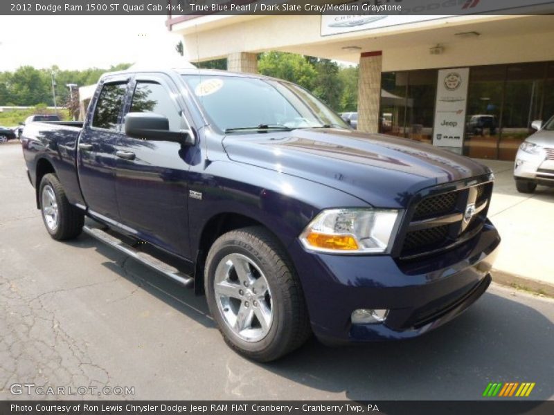 True Blue Pearl / Dark Slate Gray/Medium Graystone 2012 Dodge Ram 1500 ST Quad Cab 4x4