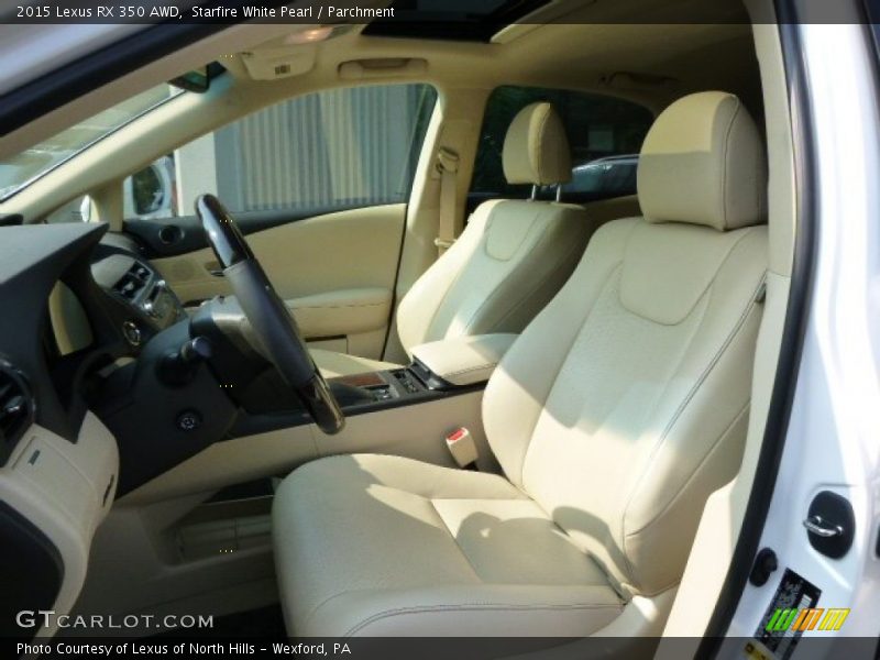Front Seat of 2015 RX 350 AWD