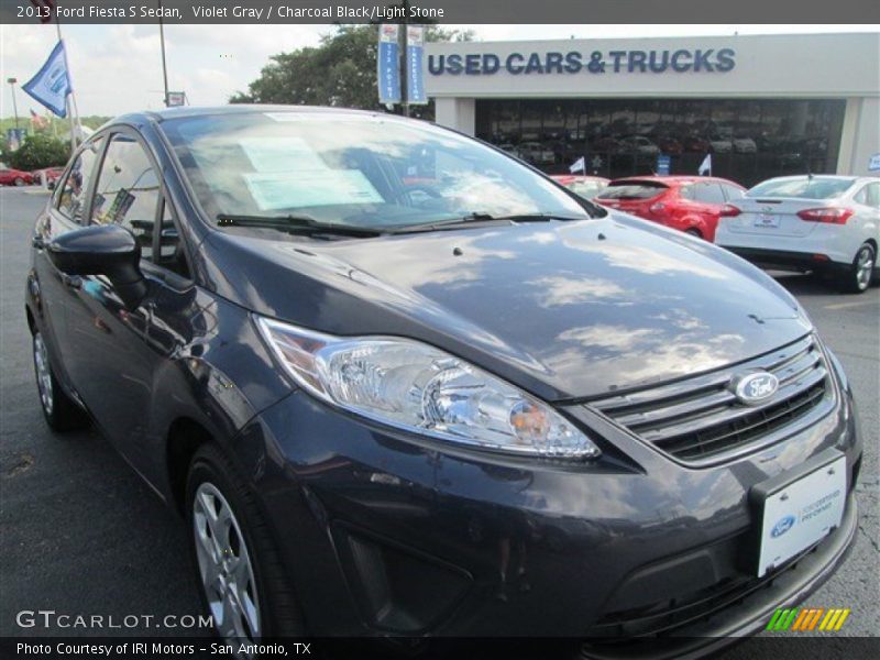 Violet Gray / Charcoal Black/Light Stone 2013 Ford Fiesta S Sedan