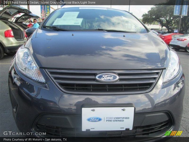 Violet Gray / Charcoal Black/Light Stone 2013 Ford Fiesta S Sedan