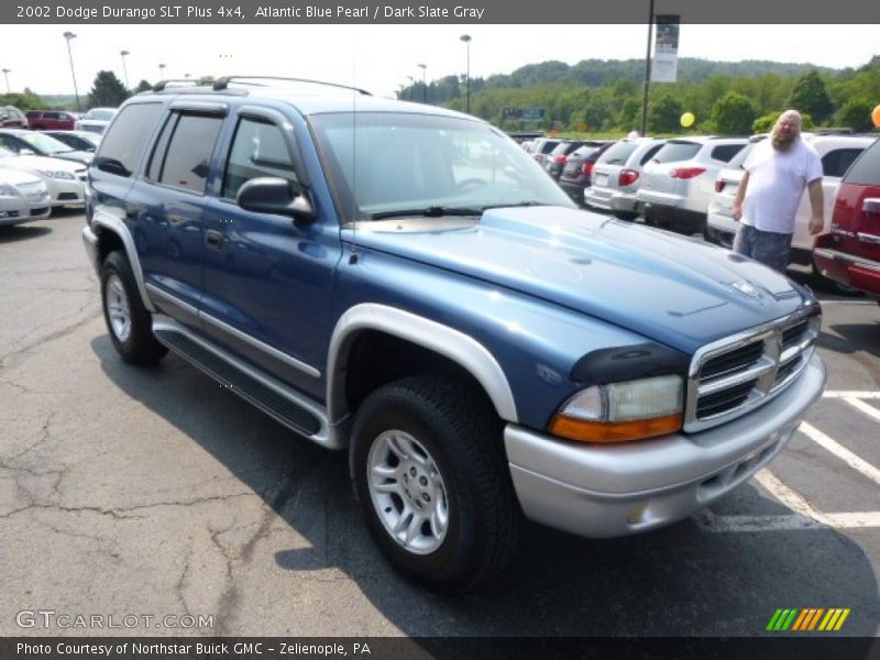 Atlantic Blue Pearl / Dark Slate Gray 2002 Dodge Durango SLT Plus 4x4