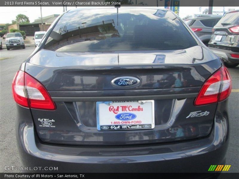 Violet Gray / Charcoal Black/Light Stone 2013 Ford Fiesta S Sedan