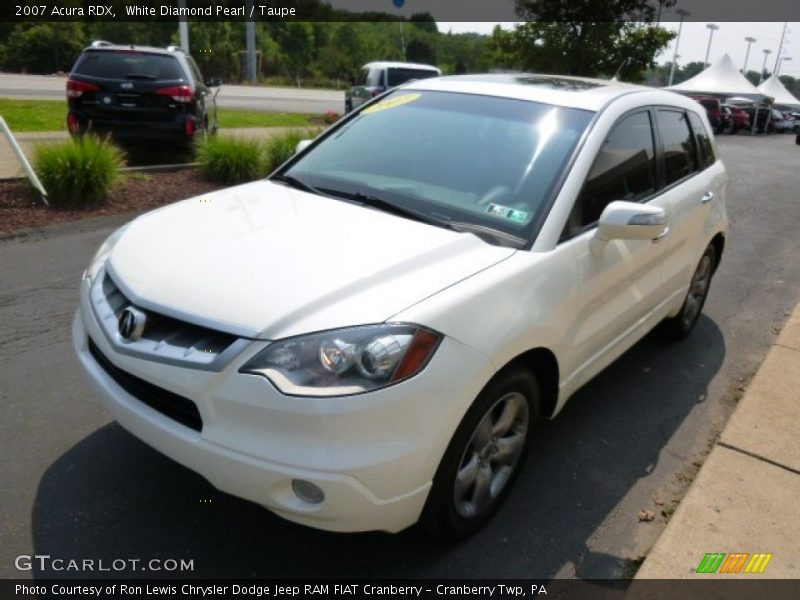 White Diamond Pearl / Taupe 2007 Acura RDX