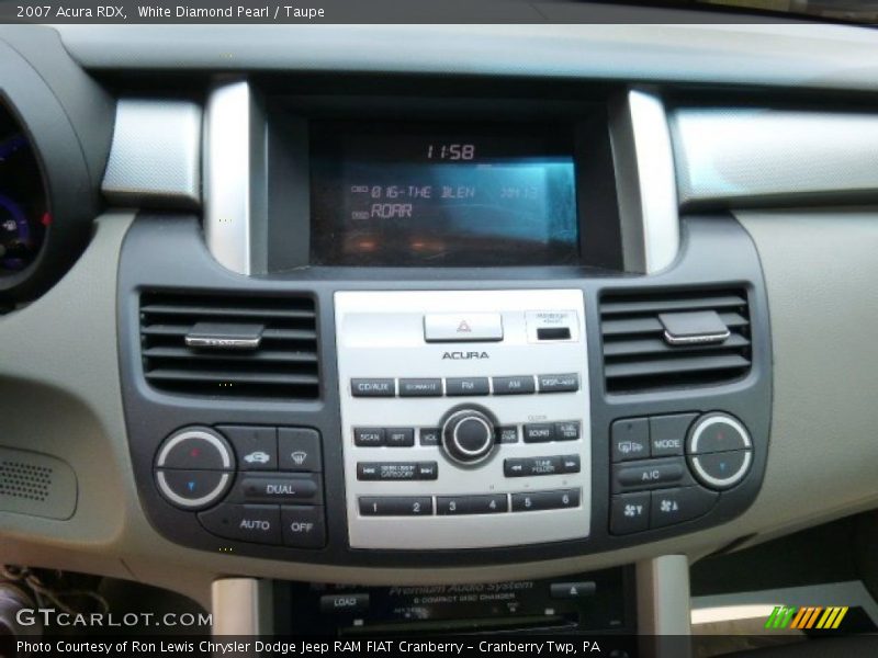 White Diamond Pearl / Taupe 2007 Acura RDX