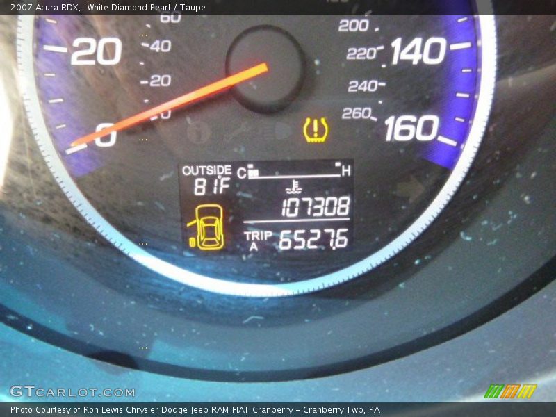 White Diamond Pearl / Taupe 2007 Acura RDX