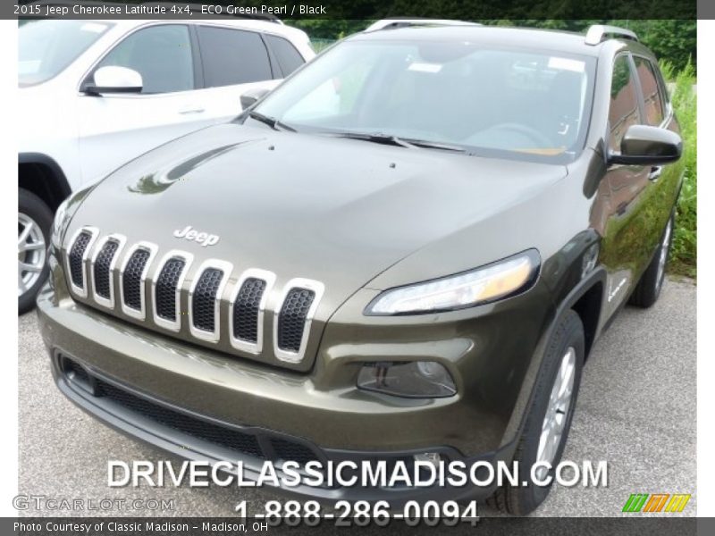 ECO Green Pearl / Black 2015 Jeep Cherokee Latitude 4x4