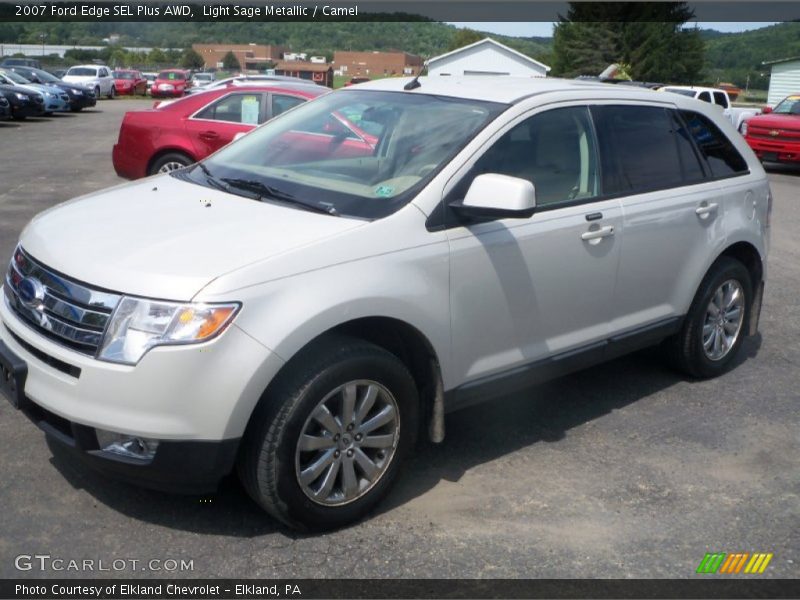 Light Sage Metallic / Camel 2007 Ford Edge SEL Plus AWD