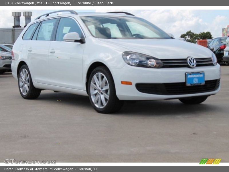 Pure White / Titan Black 2014 Volkswagen Jetta TDI SportWagen