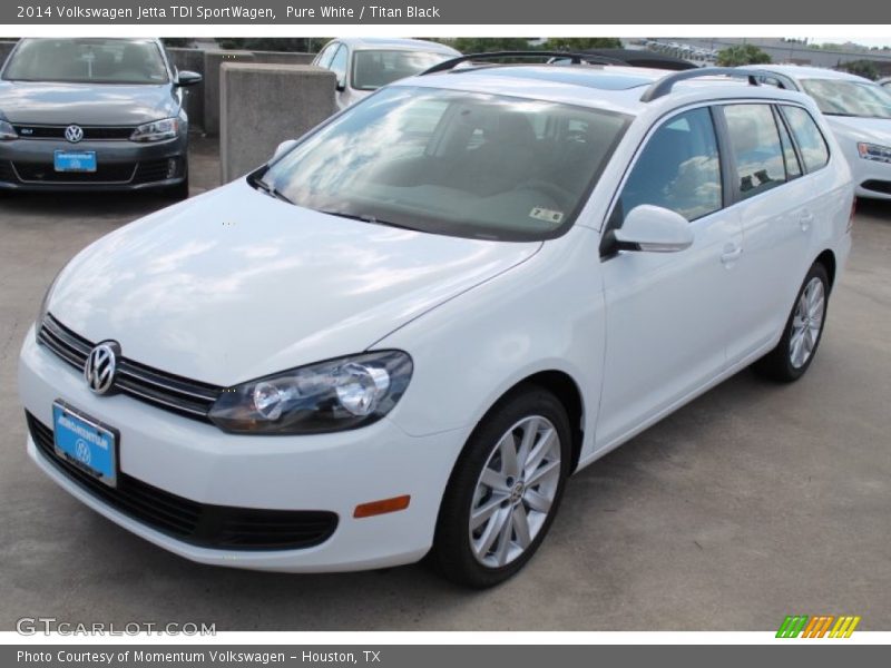 Pure White / Titan Black 2014 Volkswagen Jetta TDI SportWagen