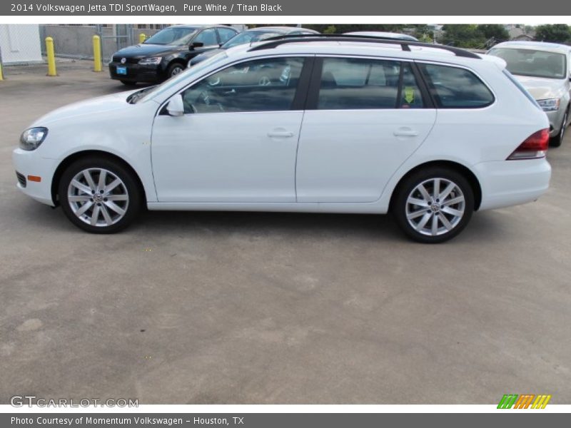 Pure White / Titan Black 2014 Volkswagen Jetta TDI SportWagen