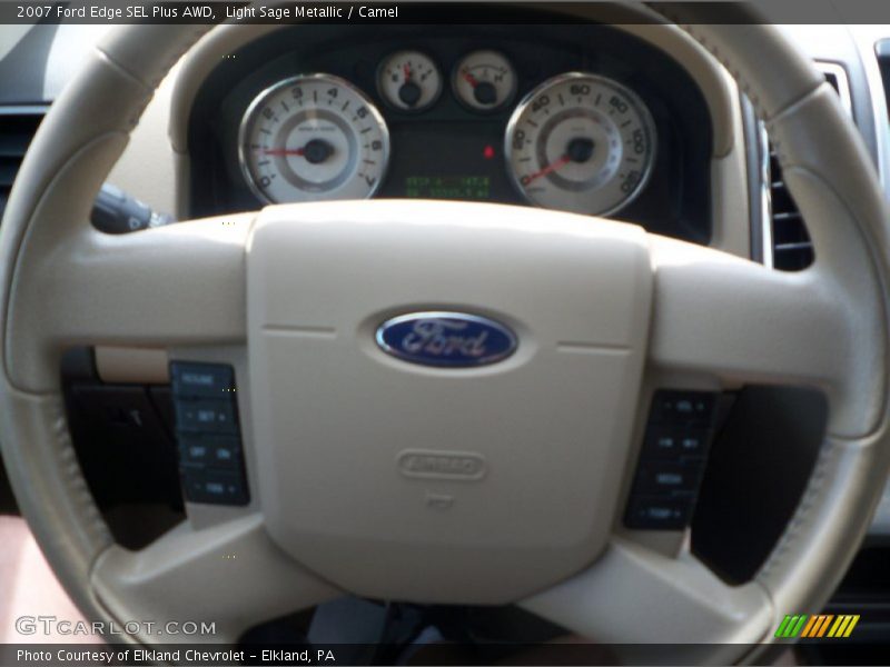 Light Sage Metallic / Camel 2007 Ford Edge SEL Plus AWD