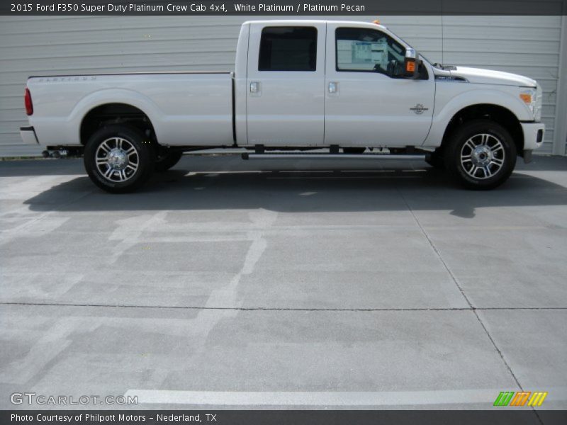 White Platinum / Platinum Pecan 2015 Ford F350 Super Duty Platinum Crew Cab 4x4