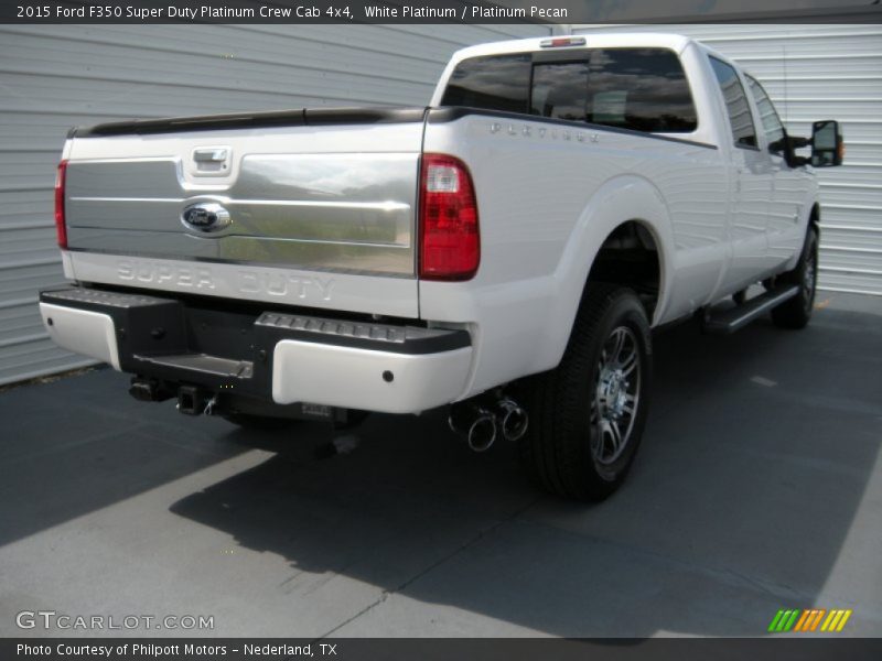White Platinum / Platinum Pecan 2015 Ford F350 Super Duty Platinum Crew Cab 4x4