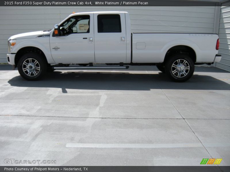 White Platinum / Platinum Pecan 2015 Ford F350 Super Duty Platinum Crew Cab 4x4