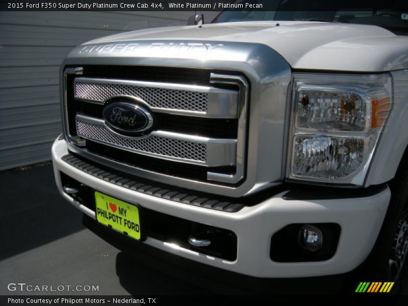 White Platinum / Platinum Pecan 2015 Ford F350 Super Duty Platinum Crew Cab 4x4