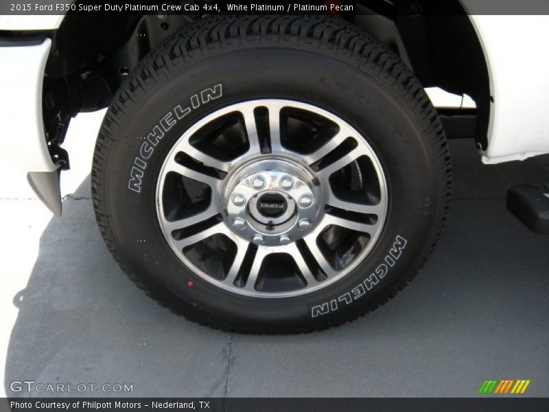 White Platinum / Platinum Pecan 2015 Ford F350 Super Duty Platinum Crew Cab 4x4