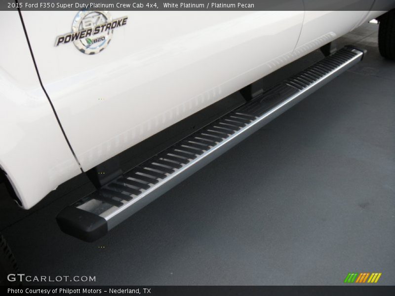 White Platinum / Platinum Pecan 2015 Ford F350 Super Duty Platinum Crew Cab 4x4