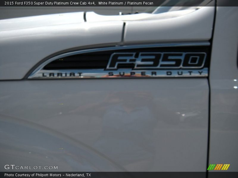 White Platinum / Platinum Pecan 2015 Ford F350 Super Duty Platinum Crew Cab 4x4