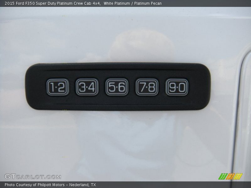 White Platinum / Platinum Pecan 2015 Ford F350 Super Duty Platinum Crew Cab 4x4