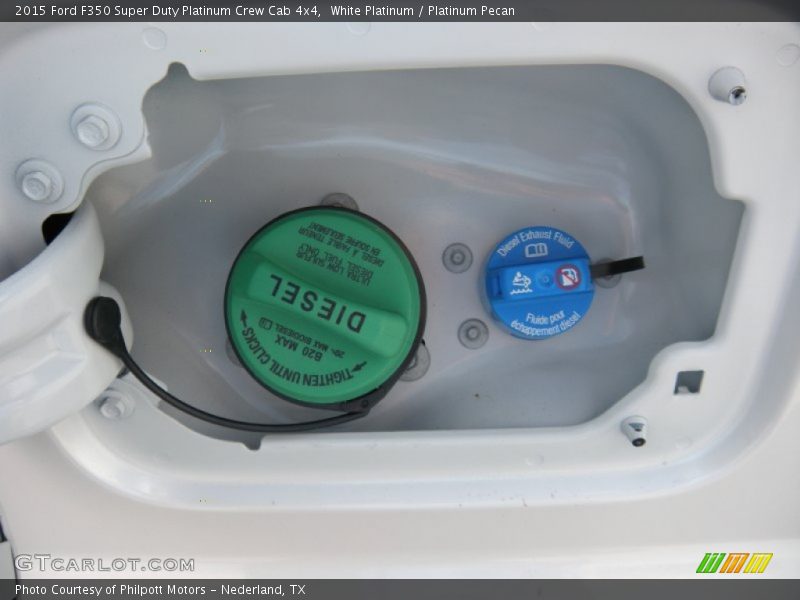 White Platinum / Platinum Pecan 2015 Ford F350 Super Duty Platinum Crew Cab 4x4