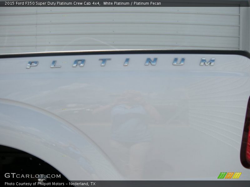 White Platinum / Platinum Pecan 2015 Ford F350 Super Duty Platinum Crew Cab 4x4