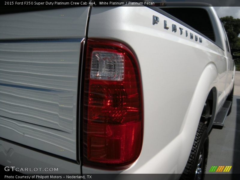 White Platinum / Platinum Pecan 2015 Ford F350 Super Duty Platinum Crew Cab 4x4