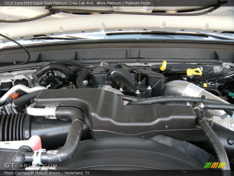 White Platinum / Platinum Pecan 2015 Ford F350 Super Duty Platinum Crew Cab 4x4