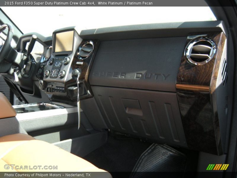 White Platinum / Platinum Pecan 2015 Ford F350 Super Duty Platinum Crew Cab 4x4