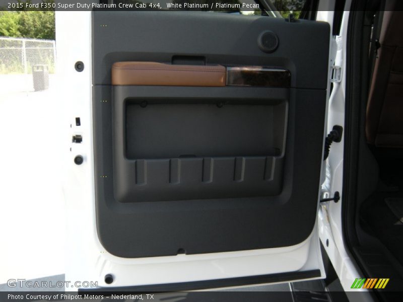 White Platinum / Platinum Pecan 2015 Ford F350 Super Duty Platinum Crew Cab 4x4