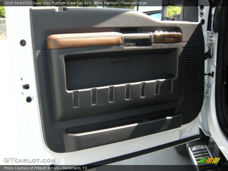 White Platinum / Platinum Pecan 2015 Ford F350 Super Duty Platinum Crew Cab 4x4