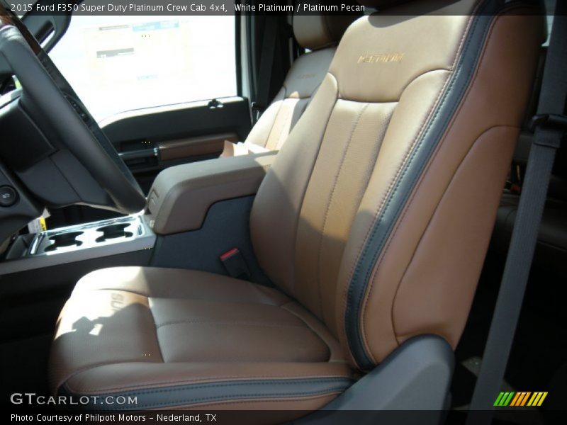 White Platinum / Platinum Pecan 2015 Ford F350 Super Duty Platinum Crew Cab 4x4