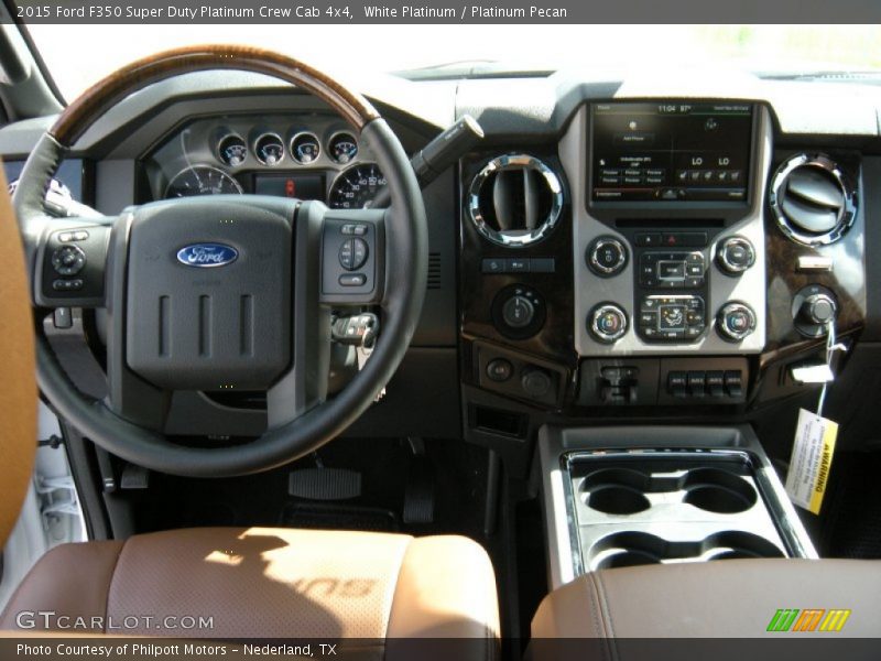 White Platinum / Platinum Pecan 2015 Ford F350 Super Duty Platinum Crew Cab 4x4
