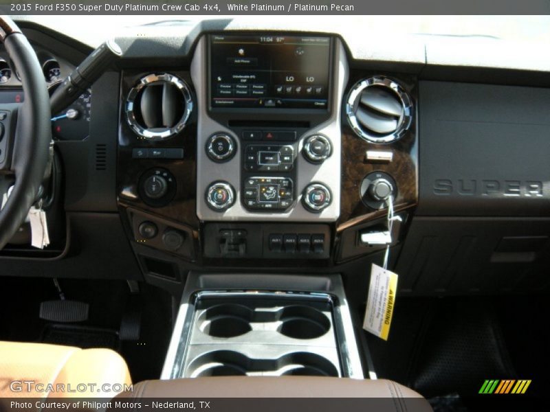 White Platinum / Platinum Pecan 2015 Ford F350 Super Duty Platinum Crew Cab 4x4