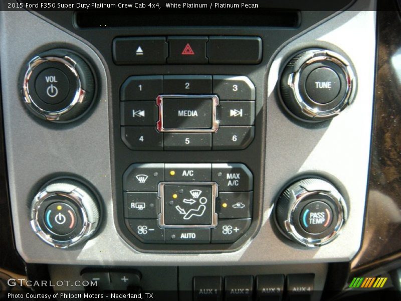 White Platinum / Platinum Pecan 2015 Ford F350 Super Duty Platinum Crew Cab 4x4