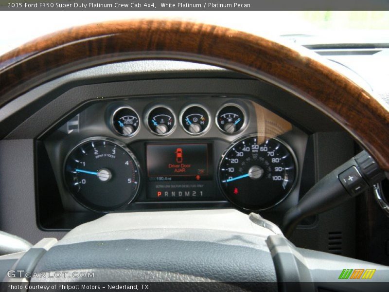 White Platinum / Platinum Pecan 2015 Ford F350 Super Duty Platinum Crew Cab 4x4