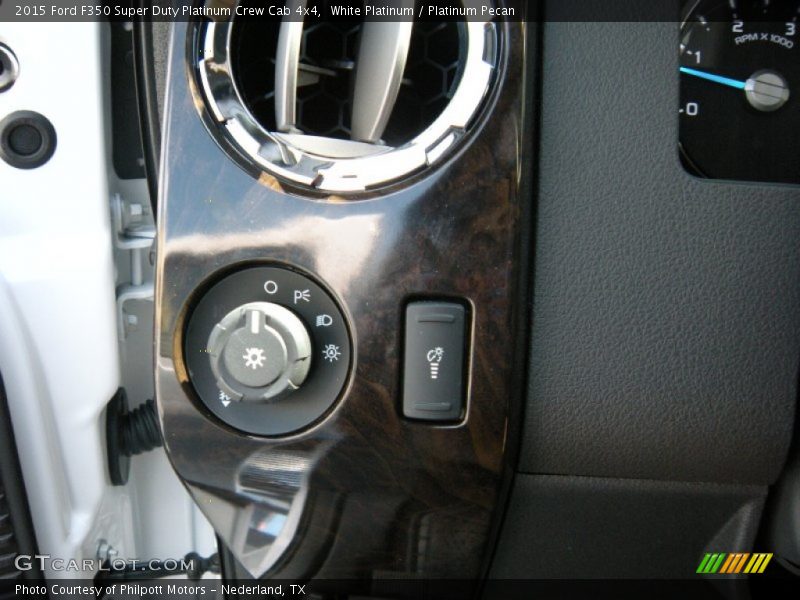White Platinum / Platinum Pecan 2015 Ford F350 Super Duty Platinum Crew Cab 4x4