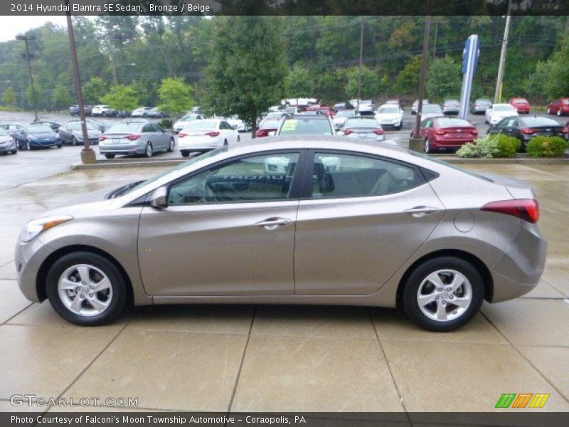 Bronze / Beige 2014 Hyundai Elantra SE Sedan