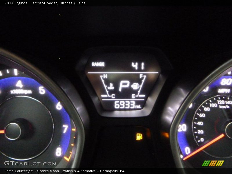 Bronze / Beige 2014 Hyundai Elantra SE Sedan
