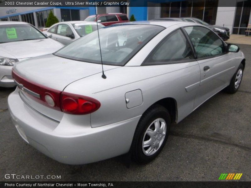 Ultra Silver Metallic / Graphite Gray 2003 Chevrolet Cavalier Coupe