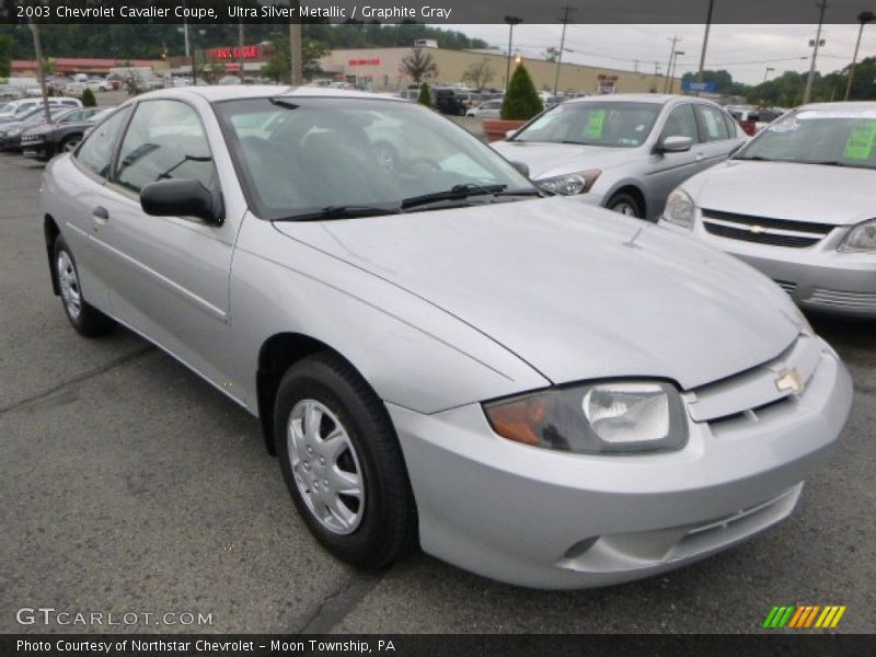 Ultra Silver Metallic / Graphite Gray 2003 Chevrolet Cavalier Coupe