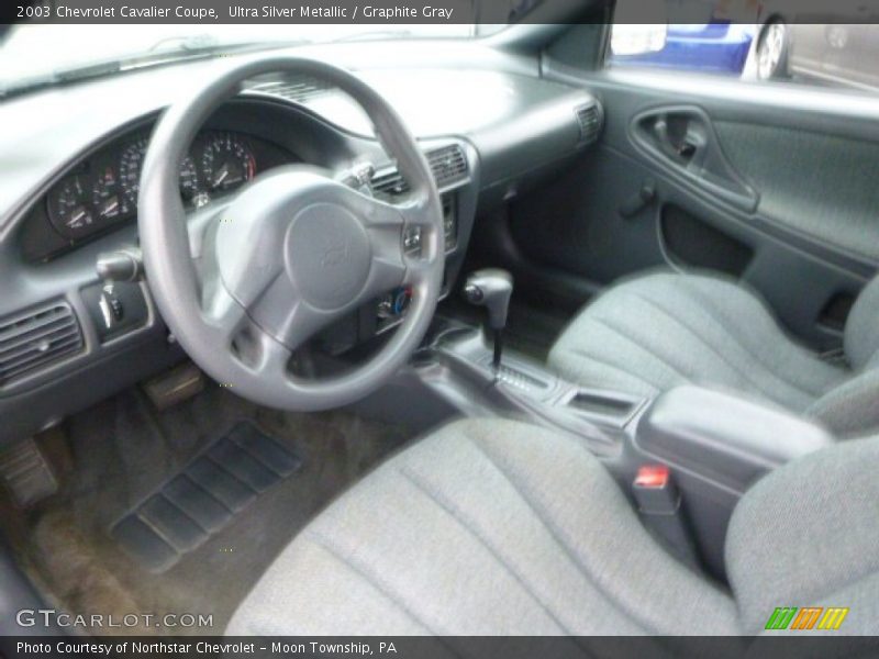 Ultra Silver Metallic / Graphite Gray 2003 Chevrolet Cavalier Coupe