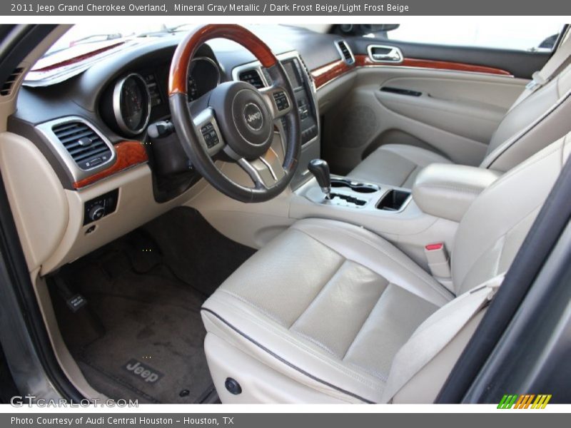 Mineral Gray Metallic / Dark Frost Beige/Light Frost Beige 2011 Jeep Grand Cherokee Overland