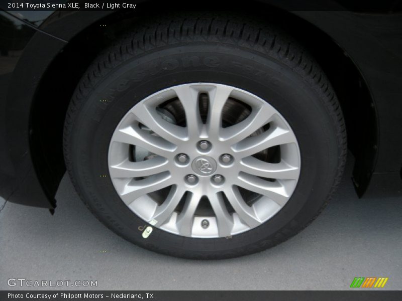 Black / Light Gray 2014 Toyota Sienna XLE