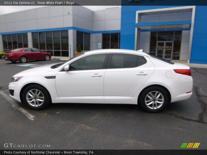 Snow White Pearl / Beige 2011 Kia Optima LX