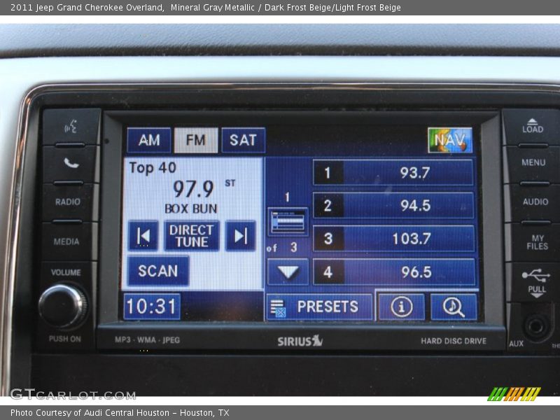 Mineral Gray Metallic / Dark Frost Beige/Light Frost Beige 2011 Jeep Grand Cherokee Overland