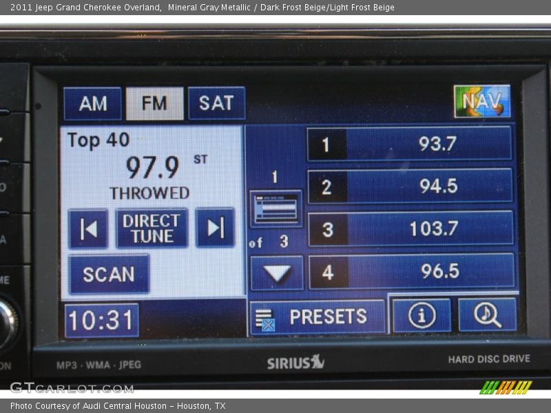 Mineral Gray Metallic / Dark Frost Beige/Light Frost Beige 2011 Jeep Grand Cherokee Overland
