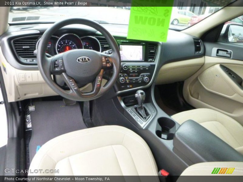 Snow White Pearl / Beige 2011 Kia Optima LX