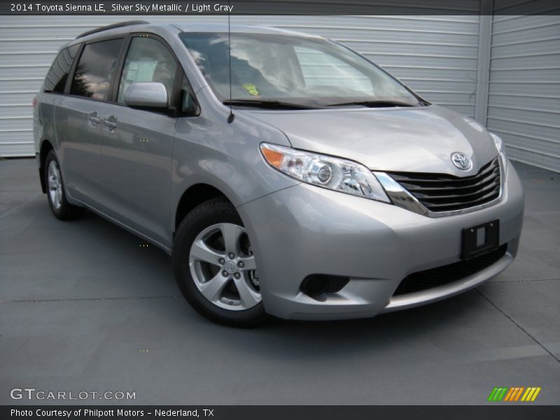 Silver Sky Metallic / Light Gray 2014 Toyota Sienna LE